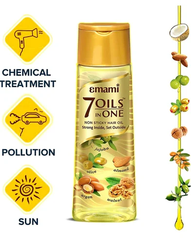 EMAMI 7 Oils in One | Makes Hair 20x Stronger and Manageable | Hair Oil  (500 ml)
